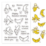 Globleland Banana, Batching Emoji, Word Clear Silicone Stamp Seal for Card Making Decoration and DIY Scrapbooking
