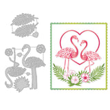 Globleland Hot Foil Plate, for DIY Scrapbooking, Photo Album Decorative, Cards Making, Stamp Sheets, Flamingo, Monstera, Flower Theme Patterns