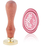 Olive Branch Wood Handle Oval Wax Seal Stamp