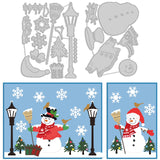 Globleland Christmas Snowman, Winter Carbon Steel Cutting Dies Stencils, for DIY Scrapbooking/Photo Album, Decorative Embossing DIY Paper Card