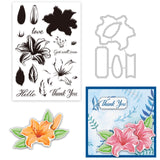 Lily Pattern Dies  & Stamps Set