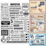Globleland Mixed Quality Stamps, Air Mail, Postmarks, Postage, Letters, Postcards Clear Stamps Seal for Card Making Decoration and DIY Scrapbooking