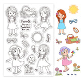 Globleland Summer, Spring, Sunshine, Picnic, Birds, Flowers, Bees, Ants, Grass, Blessings Clear Silicone Stamp Seal for Card Making Decoration and DIY Scrapbooking