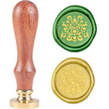 Decorative Flower-2 Wood Handle Wax Seal Stamp