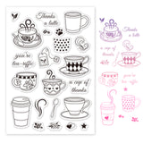 Clear Silicone Stamp Seal for Card Making Decoration and DIY Scrapbooking, Drinks, Coffee, Tea, Afternoon Tea