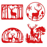 Globleland Christmas Elk Carbon Steel Cutting Dies Stencils, for DIY Scrapbooking/Photo Album, Decorative Embossing DIY Paper Card
