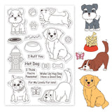 Globleland Dog Park Critters, Golden Retriever, Corgi, Shirley Clear Silicone Stamp Seal for Card Making Decoration and DIY Scrapbooking