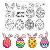 Globleland Bunny, Eggs, Easter Stamps Silicone Stamp Seal for Card Making Decoration and DIY Scrapbooking