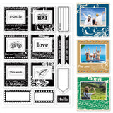 Globleland Photo, Decorative Frame, Travel, Label Clear Silicone Stamp Seal for Card Making Decoration and DIY Scrapbooking