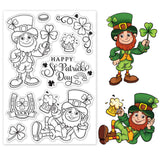 Globleland Happy St. Patrick's Day, Beer, Elf Clear Stamps Silicone Stamp Seal for Card Making Decoration and DIY Scrapbooking