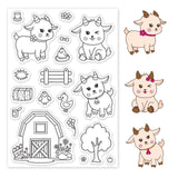 Globleland Sheep, Farm, Orchard, Chicks, Ducklings Clear Silicone Stamp Seal for Card Making Decoration and DIY Scrapbooking