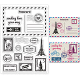Globleland Envelope, Postcard Stamp Clear Silicone Stamp Seal for Card Making Decoration and DIY Scrapbooking