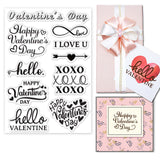 Globleland Valentine's Day Word Clear Stamps Seal for Card Making Decoration and DIY Scrapbooking
