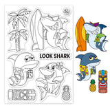 Shark, Summer, Hawaii Clear Silicone Stamp Seal for Card Making Decoration and DIY Scrapbooking