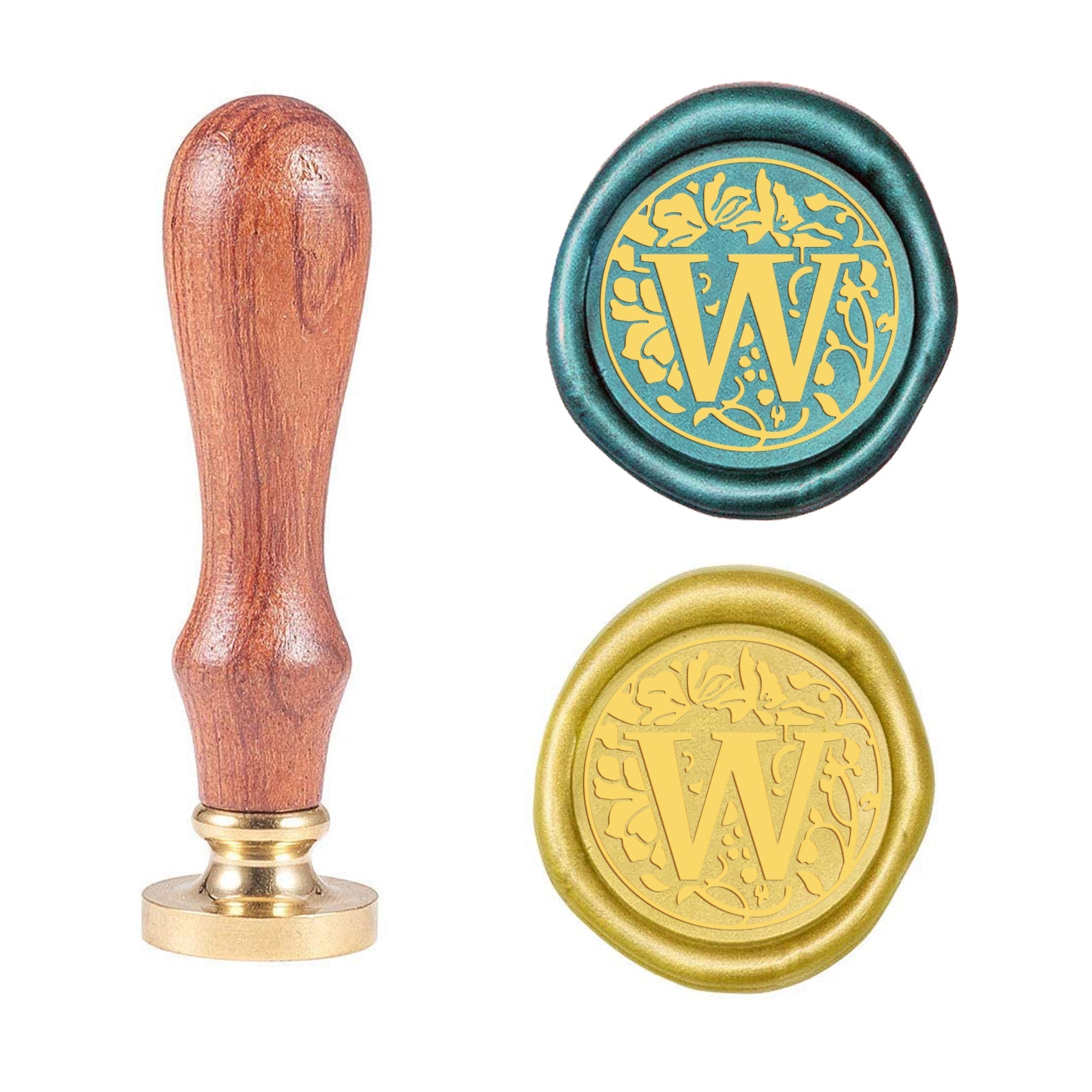Letter W Wood Handle Wax Seal Stamp