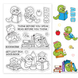 Bookworm Clear Silicone Stamp Seal for Card Making Decoration and DIY Scrapbooking