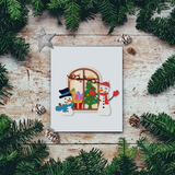 Globleland Christmas Carbon Steel Cutting Dies Stencils, for DIY Scrapbooking, Photo Album, Decorative Embossing Paper Card, Stainless Steel Color, Snowman, 102~124x95~134x0.8mm, 3pcs/set