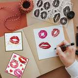 Globleland Custom PVC Plastic Clear Stamps, for DIY Scrapbooking, Photo Album Decorative, Cards Making, Lip Pattern, 160x110x3mm