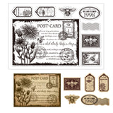 Globleland PVC Stamps, for DIY Scrapbooking, Photo Album Decorative, Cards Making, Stamp Sheets, Film Frame, Bees, 21x14.8x0.3cm