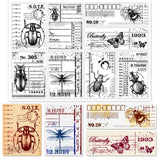 Globleland PVC Stamps, for DIY Scrapbooking, Photo Album Decorative, Cards Making, Stamp Sheets, Film Frame, Insects, 21x14.8x0.3cm