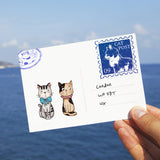 Globleland Custom PVC Plastic Clear Stamps, for DIY Scrapbooking, Photo Album Decorative, Cards Making, Cat Pattern, 160x110x3mm