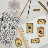 Globleland PVC Stamps, for DIY Scrapbooking, Photo Album Decorative, Cards Making, Stamp Sheets, Film Frame, Mixed Shapes, 21x14.8x0.3cm