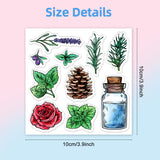 Globleland PVC Sakura Stamp, for DIY Scrapbooking, Other Plants, 100x100mm