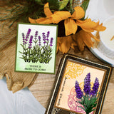 Lavender PVC Stamp, 4Pcs/Set