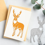 Globleland Realistic Deer Carbon Steel Cutting Dies Stencils, for DIY Scrapbooking/Photo Album, Decorative Embossing DIY Paper Card