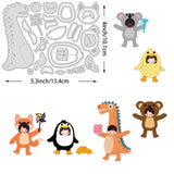 Animal Costumes, Doll Costumes, Dinosaurs, Foxes, Bears, Koalas, Penguins, Ducks, Dress Up, Toys Carbon Steel Cutting Dies Stencils, for DIY Scrapbooking/Photo Album, Decorative Embossing DIY Paper Card