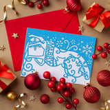 Globleland Christmas, Elk, Garland, Lantern, Corner Carbon Steel Cutting Dies Stencils, for DIY Scrapbooking/Photo Album, Decorative Embossing DIY Paper Card