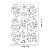 Globleland Cook, Ice Cream, Cookies, Cupcakes, Candy, Love Cookies, Baking Pan, Baking Mitts, Lollipops Clear Silicone Stamp Seal for Card Making Decoration and DIY Scrapbooking