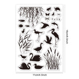 Globleland Wetlands, Egrets, Lotus, Frogs, Turtles, Wild Ducks, Swans, Dragonflies, Butterflies, Geese, Birds, Reeds, Willows, Cattails Clear Silicone Stamp Seal for Card Making Decoration and DIY Scrapbooking
