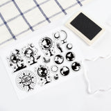 Globleland Globe, Planet, Crystal, Moon Stamps Silicone Stamp Seal for Card Making Decoration and DIY Scrapbooking