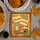 Globleland Thanksgiving Roast Chicken, Turkey Carbon Steel Cutting Dies Stencils, for DIY Scrapbooking/Photo Album, Decorative Embossing DIY Paper Card