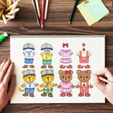 Globleland Summer Dress Up Animals Clear Silicone Stamp Seal for Card Making Decoration and DIY Scrapbooking