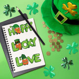 Globleland St. Patrick's Day, Shamrocks, Gnomes, Lucky Words Stamp Clear Silicone Stamp Seal for Card Making Decoration and DIY Scrapbooking