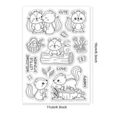 Globleland Skunk Clear Stamps Silicone Stamp Seal for Card Making Decoration and DIY Scrapbooking