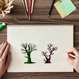 Globleland Halloween, Trees, Nature Wood, Branches, Forest Clear Silicone Stamp Seal for Card Making Decoration and DIY Scrapbooking