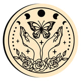 Hand Moon Phase Butterfly Wax Seal Stamps