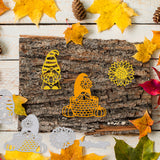 Globleland Thanksgiving, Gnome, Autumn, Sunflower, Pumpkin Carbon Steel Cutting Dies Stencils, for DIY Scrapbooking/Photo Album, Decorative Embossing DIY Paper Card