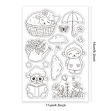 Globleland Sheep, Book, Garden, Butterfly, Dream, Clouds Clear Stamps Silicone Stamp Seal for Card Making Decoration and DIY Scrapbooking
