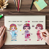 Fashion Woman, Retro, Fashion Clear Stamps Silicone Stamp Seal for Card Making Decoration and DIY Scrapbooking