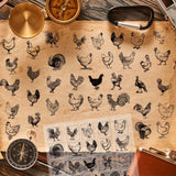 Globleland Chickens, Farm Animals, Breeds of Chickens Stamps Silicone Stamp Seal for Card Making Decoration and DIY Scrapbooking