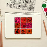 Globleland Love Squares Clear Silicone Stamp Seal for Card Making Decoration and DIY Scrapbooking