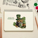 Globleland St. Patrick's Day, Blessings, Clover Clear Silicone Stamp Seal for Card Making Decoration and DIY Scrapbooking