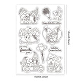 Globleland Love Gnome, Valentine's Day Clear Stamps Silicone Stamp Seal for Card Making Decoration and DIY Scrapbooking