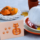 Globleland Hot Foil Plate, for DIY Scrapbooking, Photo Album Decorative, Cards Making, Stamp Sheets, Halloween Cat, Pumpkin, Bat Theme Patterns