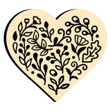 Plant Heart Shape Wax Seal Stamps