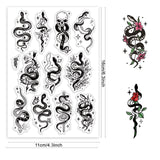 Custom PVC Plastic Clear Stamps, for DIY Scrapbooking, Photo Album Decorative, Cards Making, Snake Pattern, 160x110x3mm